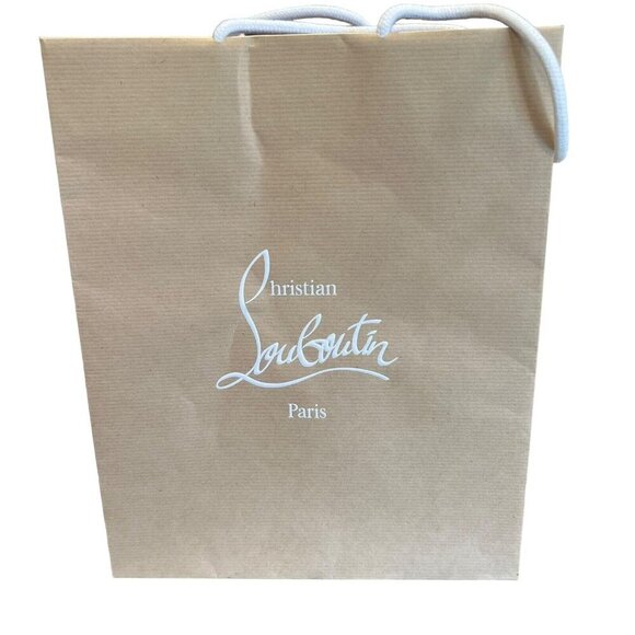 Christian Louboutin Small Paper Shopping Gift Bag Rope Handle 12"x10"x4.5" Auth. - Picture 2 of 4